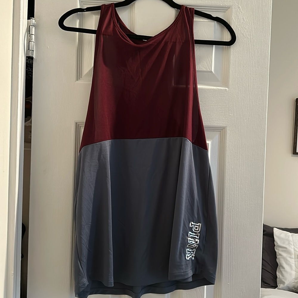 VS PINK racerback high neck muscle T